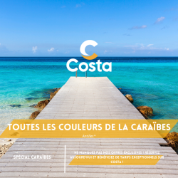 Toutes les couleurs des Caraïbes - Costa FASCINOSA  8 jours/7 nuits - Départ PTP le 19 décembre 2025